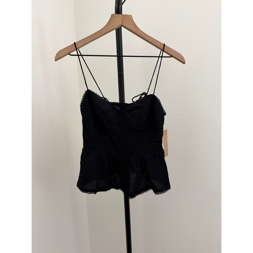 New O.P.T black Elodie tank top blouse size 10 $122 - Picture 5 of 7